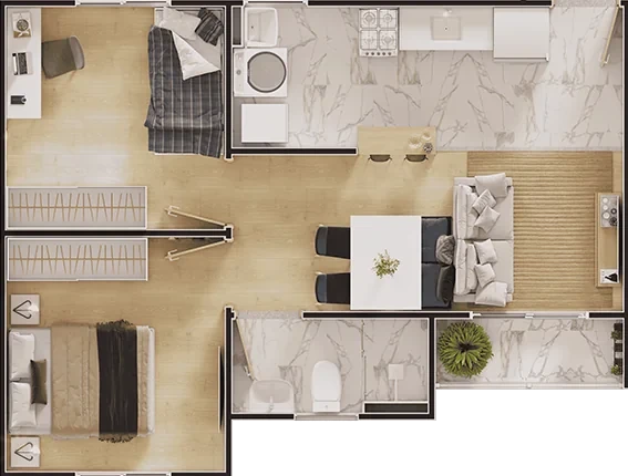 Planta do Residencial Padova: Planta pavimento tipo
