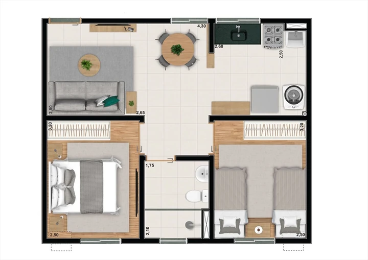 Planta do Vitta Villa Mattioli: PLANTA TÉRREO - PISO CERÂMICO