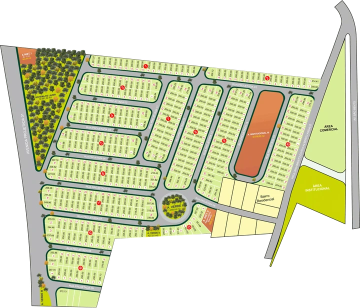 Planta do Parque das Amoras: Infraestrutura Completa