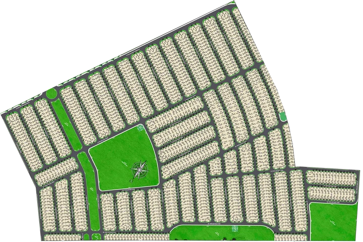 Planta do Parque Residencial Vida Nova Fraternidade: Loteamento com infraestrutura completa