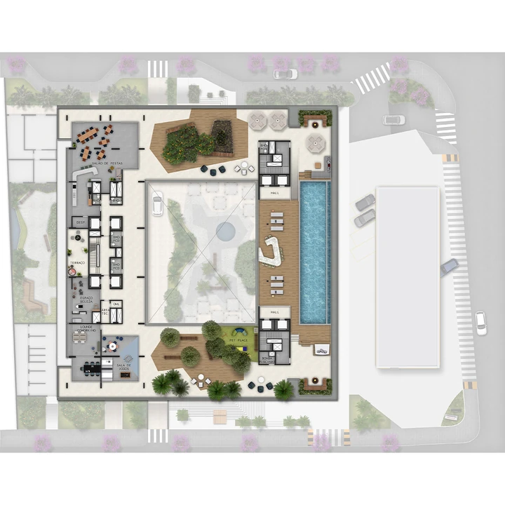Planta do Platz by Tarraf: 6º pavimento