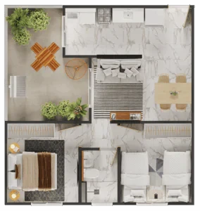 Planta do Residencial Carrara: planta carrara 01