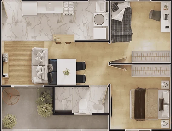 Planta do Residencial Padova: Planta térreo