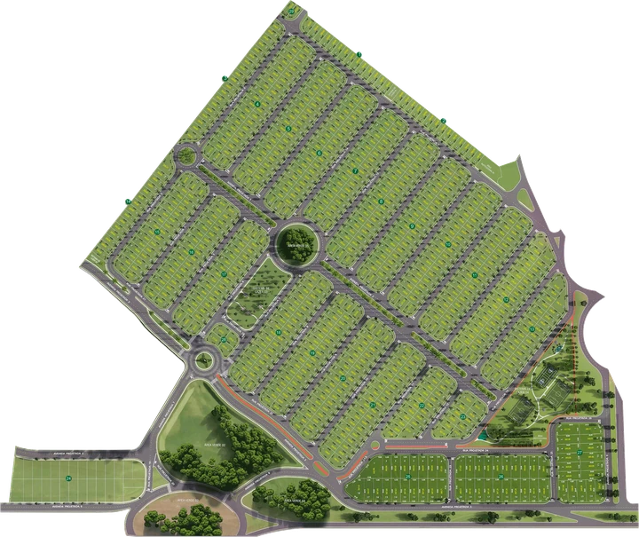Planta do SetValley: Loteamento com infraestrutura completa