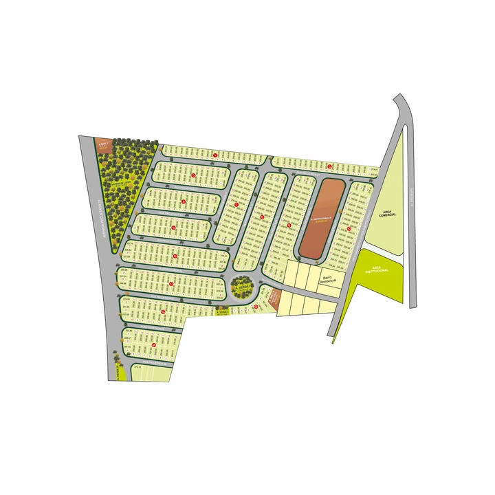 Planta do Parque das Amoras: Mapa de Implantação
