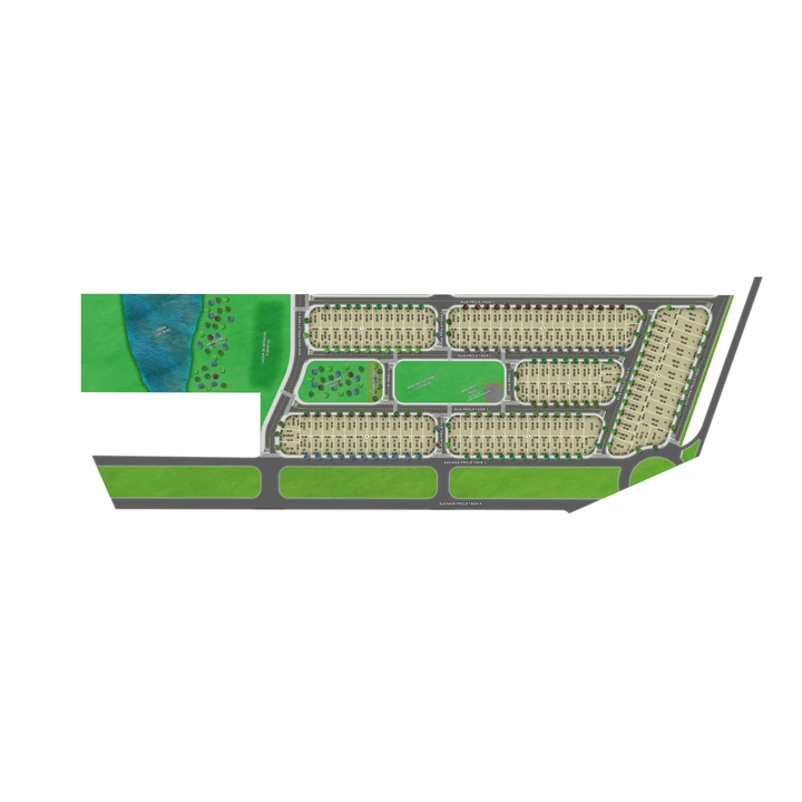 Planta do Parque Fraternidade 3: Mapa de Implantação