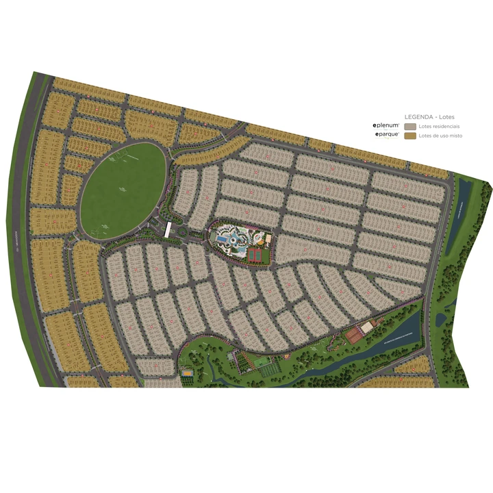 Planta do Complexo Eplenum: Mapa de Implantação