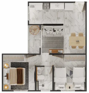 Planta do Residencial Carrara: planta carrara 02