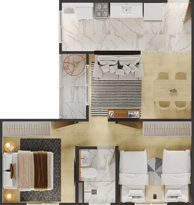 Planta do Residencial Pádua: Planta Padrão